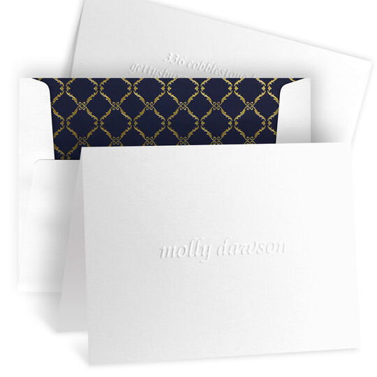 Luxury Molly Folded Note Card Collection - Embossed